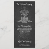 krijtbord mason jar string lichten bruiloft progra programmakaart (Achterkant)