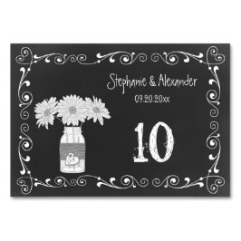 Krijtbord Mason Jar Trouwtafel Kaarten