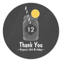 Krijtbord Mason Jar Verjaardagsfeest Favor Sticker