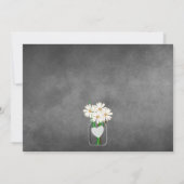 Krijtbord Mason Jar - Witte Daisies Vrijgezellenfe Kaart (Achterkant)