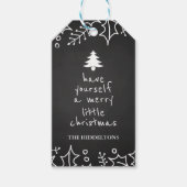  krijtbord Merry Christmas Typografie Cadeaulabel (Voorkant)