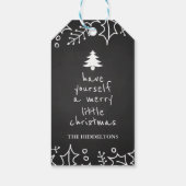  krijtbord Merry Christmas Typografie Cadeaulabel (Achterkant)