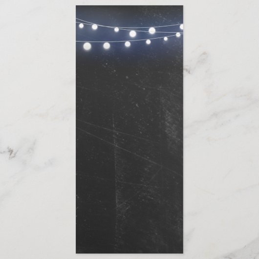 Krijtbord met lichten MENU Kaart (Achterkant)