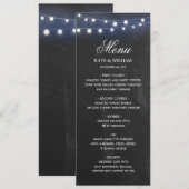 Krijtbord met lichten  MENU Kaart (Voorkant / Achterkant)