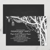 Krijtbord metselaar potten boom lichten verlovings kaart (Voorkant / Achterkant)