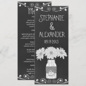 Krijtbord Metselwerk Pot Trouwreceptie Menu Kaart (Voorkant / Achterkant)