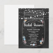 Krijtbord Metselwerkpot Hanglamp Bruiloftfeest Aankondigingskaart (Voorkant / Achterkant)