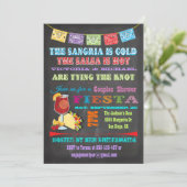 Krijtbord Mexicaanse Fiesta Sangria Couples Douche Kaart (Staand voorkant)