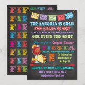 Krijtbord Mexicaanse Fiesta Sangria Couples Douche Kaart (Voorkant / Achterkant)