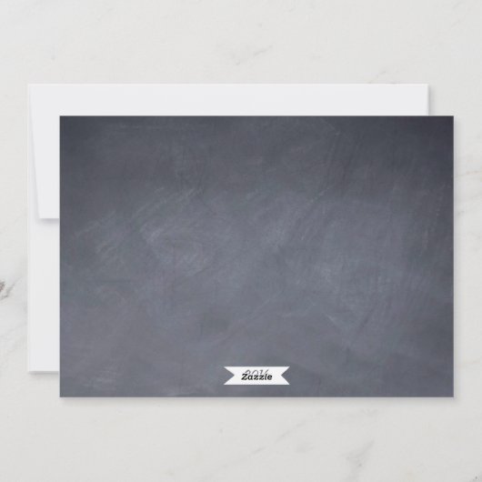 Krijtbord Modern Kerstkaart (Achterkant)