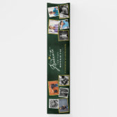 Krijtbord Modern Script 10 Foto Afstudeerfeest Spandoek (Verticaal)