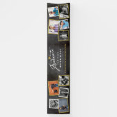 Krijtbord Modern Script 10 Fotoafstudeerfeest Spandoek (Verticaal)