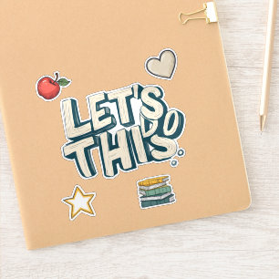 Krijtbord Motiverende Spreuk voor Basisschoolleerk Sticker