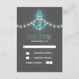 krijtbord nautische bruiloft RSVP kaart
