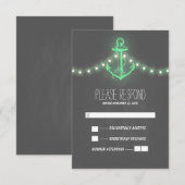 krijtbord nautische bruiloft RSVP kaart (Voorkant / Achterkant)