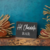 Krijtbord (nep) Hete Chocolade bordje Tafelmodel Fotoplaat (Zijkant)