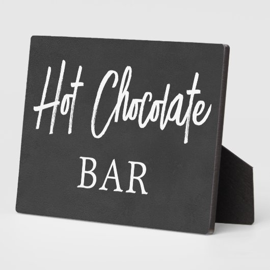 Krijtbord (nep) Hete Chocolade bordje Tafelmodel Fotoplaat (Zijkant)
