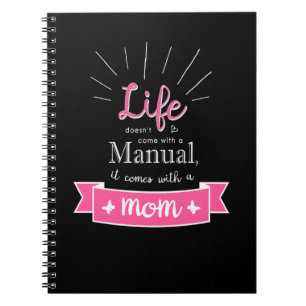 "Krijtbord" notitieboek met een citaat voor mama