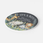 Krijtbord Oerwoud Dieren Baby shower 7" Bord (Gekanteld)