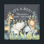 Krijtbord Oerwoud Dieren Baby shower Favor Magnet<br><div class="desc">Leuk krijtbord oerwoud diermagneet voor een Neutraal baby shower. Wijzig de achtergrond door te klikken op aanpassen & gebruik onze kleurkiezer!. Overeenkomende objecten beschikbaar in onze winkel.</div>