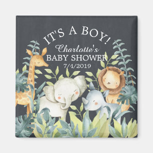 Krijtbord Oerwoud Dieren Baby shower Favor Magnet