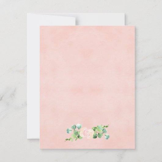 Krijtbord olifant Baby shower dank u kaart (Achterkant)