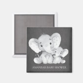 Krijtbord Olifant Baby shower Favor Magnet (Voorkant / Achterkant)