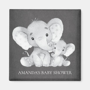 Krijtbord Olifant Baby shower Favor Magnet