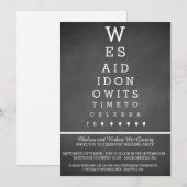 Krijtbord Oogkaart na de bruiloft receptie alleen Kaart (Voorkant / Achterkant)