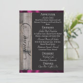 Krijtbord op hout, Hart & Dank je wel - Plum Menu (Staand voorkant)