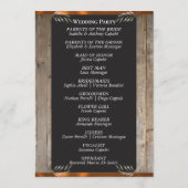 Krijtbord op Hout - Koperen Bruiloft Programmakaart (Achterkant)