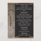 Krijtbord op Hout, Monogram & Dank Je - Perzik Menu (Voorkant)