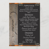 Krijtbord op Hout, Monogram & Dank je wel - Koper Menu (Voorkant)