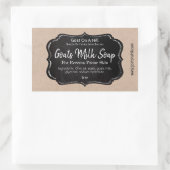 Krijtbord op Kraft Goat's Milk Soap Rechthoekige Sticker (Tas)