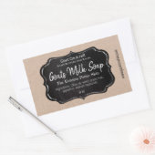 Krijtbord op Kraft Goat's Milk Soap Rechthoekige Sticker (Envelop)