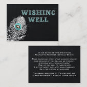 Krijtbord pauw bruiloft wensing well Informatiekaartje (Voorkant / Achterkant)