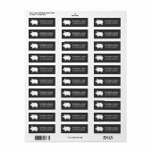 Krijtbord Piggie Adresetiketten Etiket (Full Sheet)