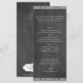 Krijtbord Posh Bruiloft Menu (Voorkant / Achterkant)