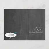 Krijtbord Posh RSVP-Briefkaart Uitnodiging Briefkaart (Achterkant)