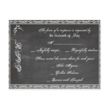 Krijtbord Posh RSVP-Briefkaart