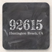 Krijtbord postcode  bier onderzetter (Voorkant)