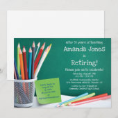 Krijtbord & potlood krijtjes leraar pensioen kaart (Voorkant / Achterkant)