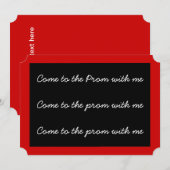 Krijtbord Prom Invite Kaart (Voorkant / Achterkant)