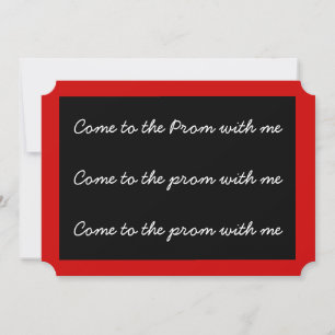 Krijtbord Prom Invite Kaart