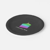 Krijtbord Rainbow Cake Verjaardagsfeest Borden Papieren Bordje (Gekanteld)