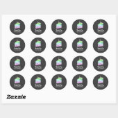 Krijtbord Regenboog Cake Slice Feest Favor Sticker (Vel)