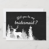 Krijtbord rendier kerst bruiloft | bruidsmeisje kaart (Voorkant)