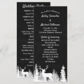 Krijtbord Rendier Kerst Huwelijksprogramma Programmakaart (Voorkant / Achterkant)