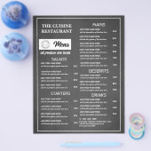 Krijtbord Restaurant Logo Flyer (Enkel)