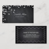 Krijtbord Retro Floral Professionele Curves Visitekaartje (Voorkant / Achterkant)